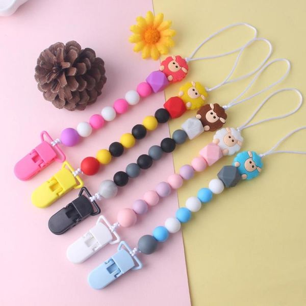 Baby Soother Silicone Pacifier Chain Baby Supplies Pacifier Clip Lovely Clip For Gifts Wholesale Bpa Free