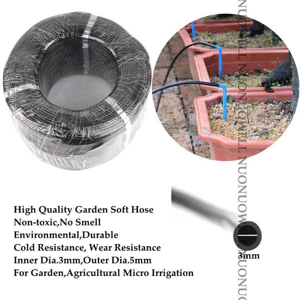 100m~5m non-toxic 3/5mm drip irrigation hose gardening micro irrigation system soft water pipe greenhouse watering kits hose
100m~5m non-toxic 3/5mm drip irrigation hose gardening micro irrigation system soft water pipe greenhouse watering kits hose
