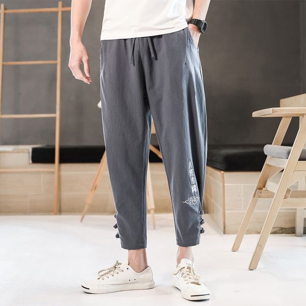 cotton joggers men solid men's harem pants 2020 summer thin casual ankle-length mens trousers streetwear loose male pants, Black
cotton joggers men solid men's harem pants 2020 summer thin casual ankle-length mens trousers streetwear loose male pants, Black