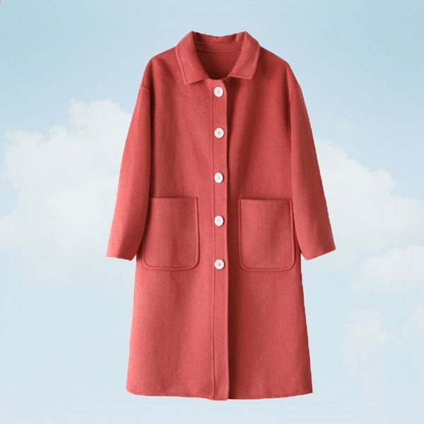 women's winter coats 2019 casual fashion loose medium long warm jacket autumn female light blue overcoat female ss692, Black
women's winter coats 2019 casual fashion loose medium long warm jacket autumn female light blue overcoat female ss692, Black