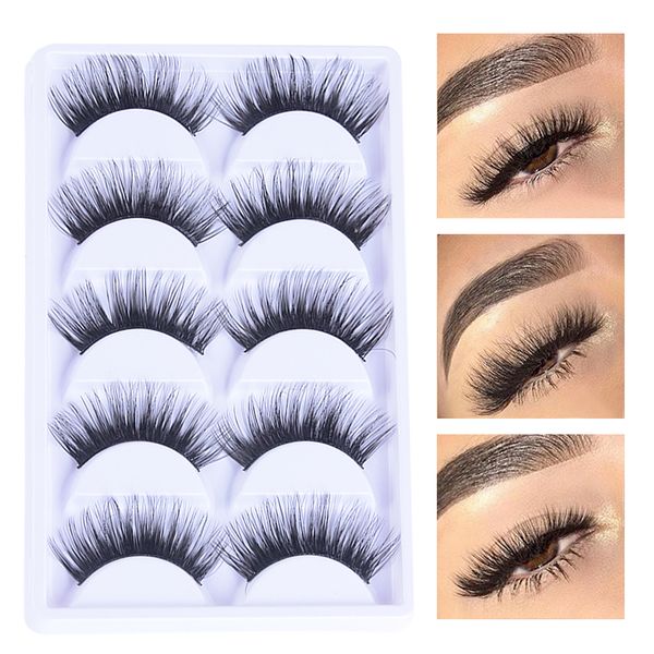 5 pairs flase eyelashes handmade 3d fake eyelashes reusable mink hair thick eye lashes for natural look women makeup tools
5 pairs flase eyelashes handmade 3d fake eyelashes reusable mink hair thick eye lashes for natural look women makeup tools