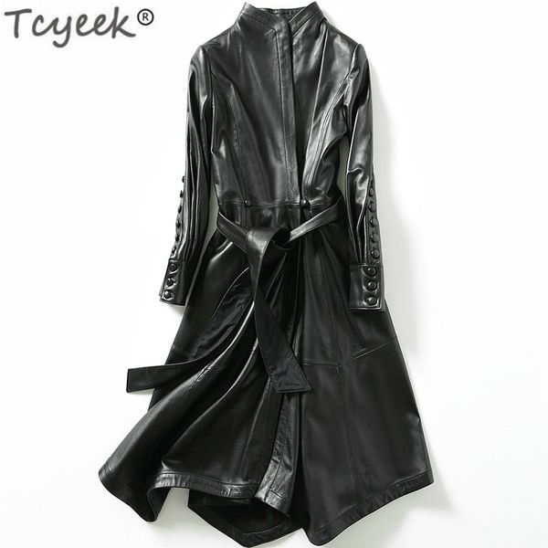 tcyeek natural leather jacket women genuine leather coat female real sheepskin montone jacket long spring trench coat lwl1472, Black
tcyeek natural leather jacket women genuine leather coat female real sheepskin montone jacket long spring trench coat lwl1472, Black