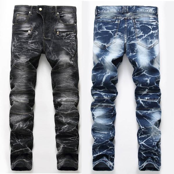 new designer men's jeans mens distressed ripped skinny jeans classic washed slim moto biker causal mens denim pants hip hop men jeans 0, Blue
new designer men's jeans mens distressed ripped skinny jeans classic washed slim moto biker causal mens denim pants hip hop men jeans 0, Blue