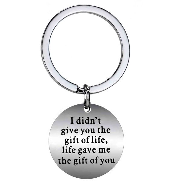 12 pc/lot i didn't give you the gift of life life gave me the gift of you keychain stainless steel couple lovers key ring, Silver
12 pc/lot i didn't give you the gift of life life gave me the gift of you keychain stainless steel couple lovers key ring, Silver