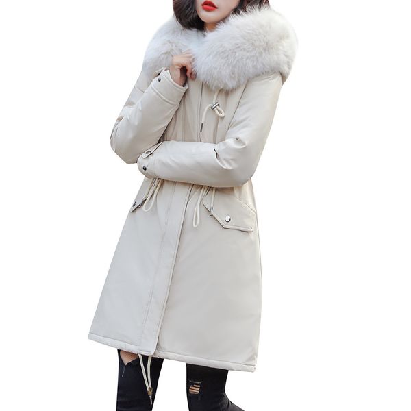 women's down & parkas long winter jacket women casual fur collar hooded outerwear cotton-padded jackets plush pocket faux coat, Black
women's down & parkas long winter jacket women casual fur collar hooded outerwear cotton-padded jackets plush pocket faux coat, Black