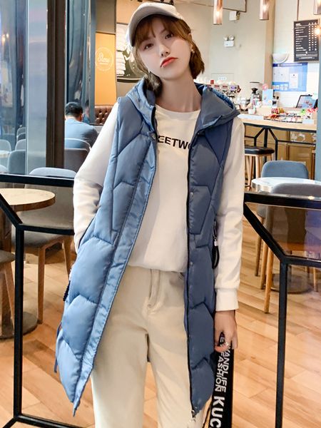 back winter packing jackets woman 2019 tide cotton-padded jacket long fund vest easy winter loose coat woman, Black
back winter packing jackets woman 2019 tide cotton-padded jacket long fund vest easy winter loose coat woman, Black