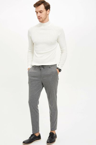 defacto man formal drawstring trousers casual striped straight loose pants for men's long pants men - l6655az19au, Black
defacto man formal drawstring trousers casual striped straight loose pants for men's long pants men - l6655az19au, Black