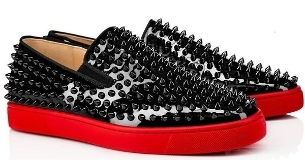 red bottom sneakers casual shoes womens low silver designer full spikes roller boat flats skateboard loafers design man woman shoe l6, Black
red bottom sneakers casual shoes womens low silver designer full spikes roller boat flats skateboard loafers design man woman shoe l6, Black