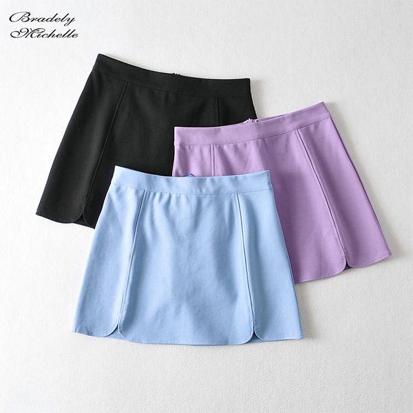 bradely michelle women 2020 summer new high waist a-line mini skirts with zipper, Black
bradely michelle women 2020 summer new high waist a-line mini skirts with zipper, Black