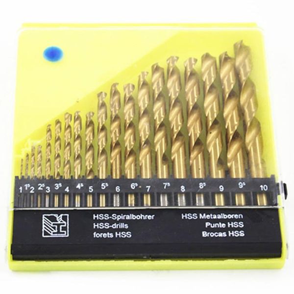 titanium plated 13pc/19pc twist drill set straight handle iron pistol drill bit aluminum alloy plastic woodworking reamer
titanium plated 13pc/19pc twist drill set straight handle iron pistol drill bit aluminum alloy plastic woodworking reamer