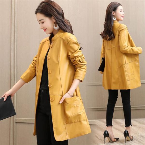 selling women's clothes 2018 winter long women's windbreaker autumn single breasted female faux leather coat plus size 4xl, Black
selling women's clothes 2018 winter long women's windbreaker autumn single breasted female faux leather coat plus size 4xl, Black