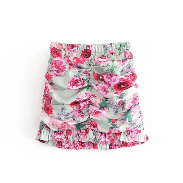 skirts women 2021 fashion floral print green summer mini chic lady high waist back zipper pleated ruffles short skirt femme, Black
skirts women 2021 fashion floral print green summer mini chic lady high waist back zipper pleated ruffles short skirt femme, Black