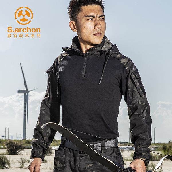 s.archon 65% cotton + 35% polyester man's shirt camouflage hunting hiking hooded long sleeves camping frog suit outdoor, Gray;blue
s.archon 65% cotton + 35% polyester man's shirt camouflage hunting hiking hooded long sleeves camping frog suit outdoor, Gray;blue