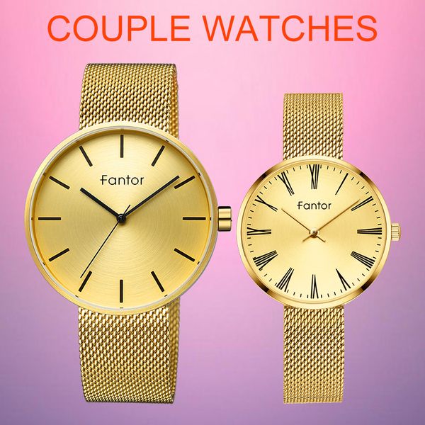 fantor brand simple mesh strap lover's watch set man woman couple stainless steel minimalist quartz waterproof wrist watch, Slivery;brown
fantor brand simple mesh strap lover's watch set man woman couple stainless steel minimalist quartz waterproof wrist watch, Slivery;brown