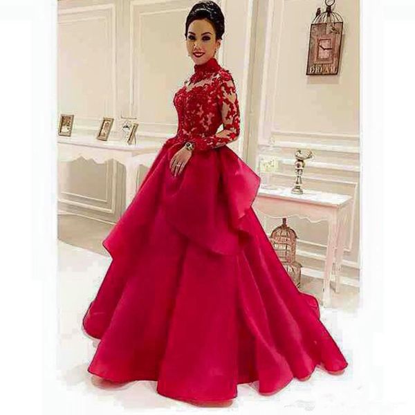 red applique lace high neck long sleeves arabic formal prom evening bridal gown ball party dresses robe de mariage robes de soiree, Black;red
red applique lace high neck long sleeves arabic formal prom evening bridal gown ball party dresses robe de mariage robes de soiree, Black;red