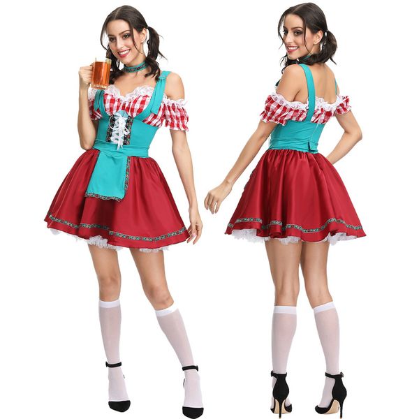 ladies oktoberfest beer girl cosplay costume german bavarian beer wench canival costume party wear fancy dress, Silver
ladies oktoberfest beer girl cosplay costume german bavarian beer wench canival costume party wear fancy dress, Silver
