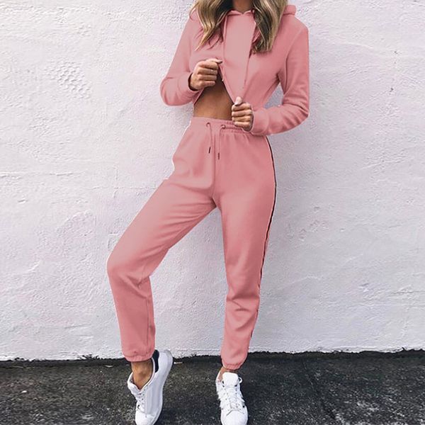 autumn women s sports suits pink yoga suit fashion women long sleeve bandage stripe splice hooded sweatshirt pants set#g4, White;black
autumn women s sports suits pink yoga suit fashion women long sleeve bandage stripe splice hooded sweatshirt pants set#g4, White;black