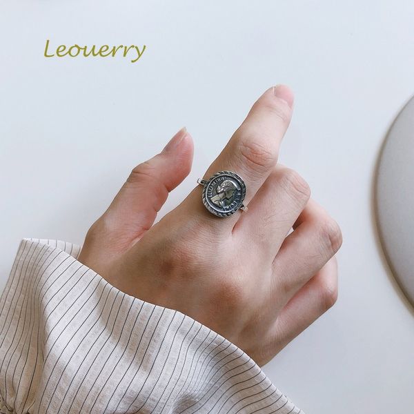 leouerry 925 sterling silver vintage elizabeth emboss figure rings antique silver round coin opening rings for women jewelry, Golden;silver
leouerry 925 sterling silver vintage elizabeth emboss figure rings antique silver round coin opening rings for women jewelry, Golden;silver