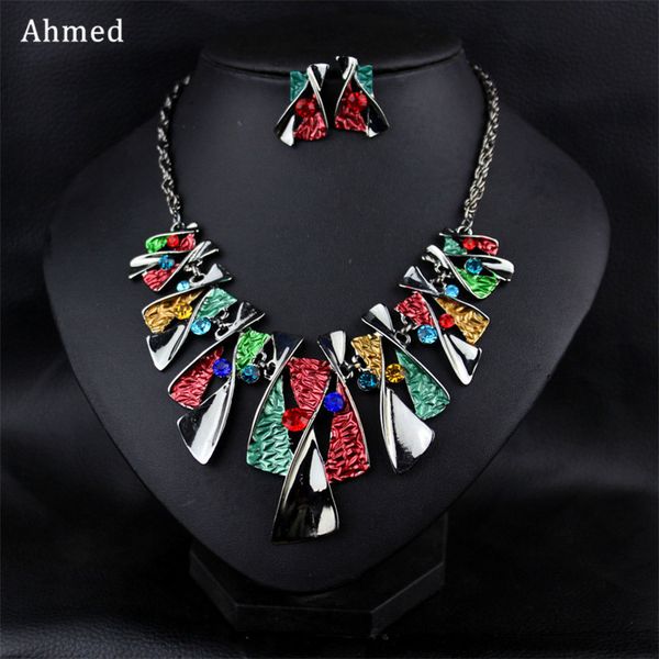 ahmed bohemian alloy fashion rhinestone necklace & earring set for women new boho charm fashion jewelry, Silver
ahmed bohemian alloy fashion rhinestone necklace & earring set for women new boho charm fashion jewelry, Silver