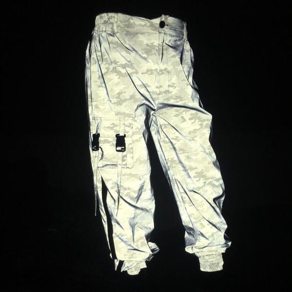 men night full reflective camouflage multi-pocket waterproof cargo pants trousers streetwear harajuku hip hop jogger sweatpants, Black
men night full reflective camouflage multi-pocket waterproof cargo pants trousers streetwear harajuku hip hop jogger sweatpants, Black