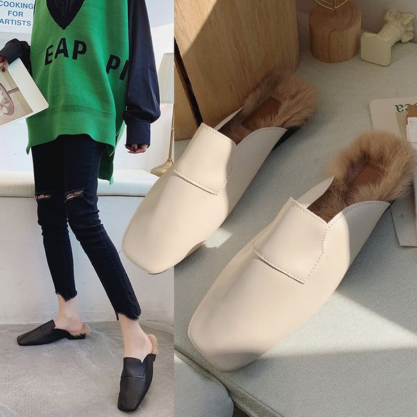 square head leather fashion shoes cotton slippers 2019 winter new plush simple cotton warm and breathable home slippers, Black
square head leather fashion shoes cotton slippers 2019 winter new plush simple cotton warm and breathable home slippers, Black