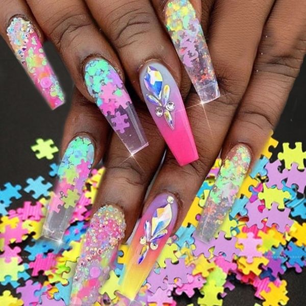 1 piece small box fluorescent butterfly jigsaw sequins beauty nail art tips nail art decorations stickers, Silver;gold
1 piece small box fluorescent butterfly jigsaw sequins beauty nail art tips nail art decorations stickers, Silver;gold