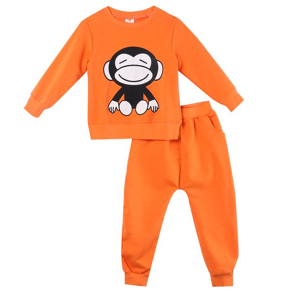 kids 2pcs spring autumn clothes sets baby kids boys girls cute monkey t-shirt shirt pants set 2-6t, White
kids 2pcs spring autumn clothes sets baby kids boys girls cute monkey t-shirt shirt pants set 2-6t, White