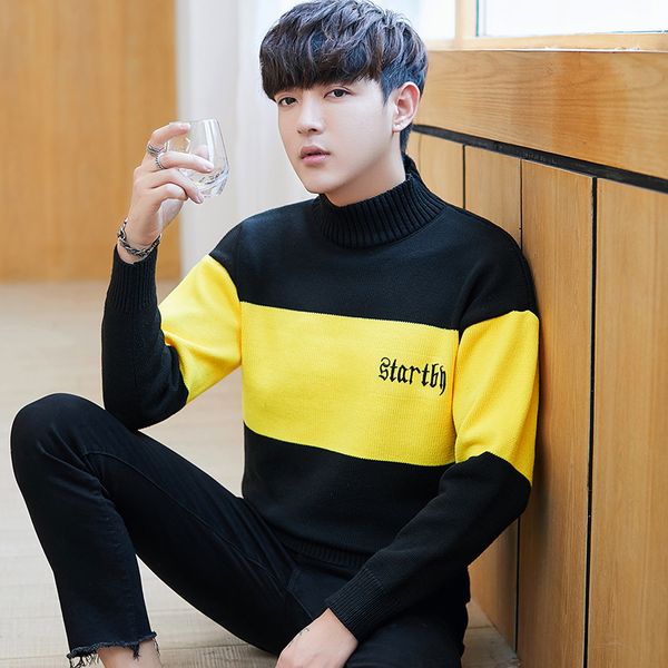 2020 sweater men's tide brand sweater students wild loose high collar underwear casual handsome bottoming shirt tight, White;black
2020 sweater men's tide brand sweater students wild loose high collar underwear casual handsome bottoming shirt tight, White;black