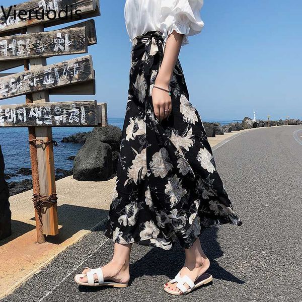 vieruodis printed korean women skirts beach dress casual floral a-line skirt ankle-length lace-up long skirt harajuku, Black
vieruodis printed korean women skirts beach dress casual floral a-line skirt ankle-length lace-up long skirt harajuku, Black