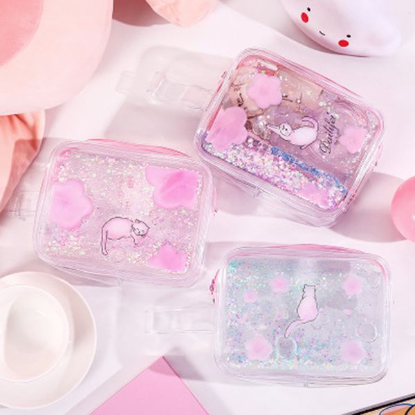 portable cute pvc transparent cat pattern storage bags cosmetic bag make up travel organizer 1pc
portable cute pvc transparent cat pattern storage bags cosmetic bag make up travel organizer 1pc
