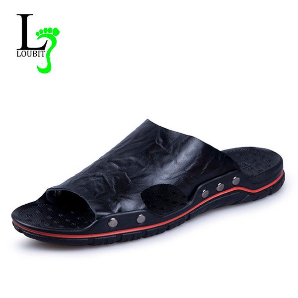 2019 new size 38-48 men slippers flats leather men slides fashion sandals hombre shoes summer style soft shoes, Black
2019 new size 38-48 men slippers flats leather men slides fashion sandals hombre shoes summer style soft shoes, Black