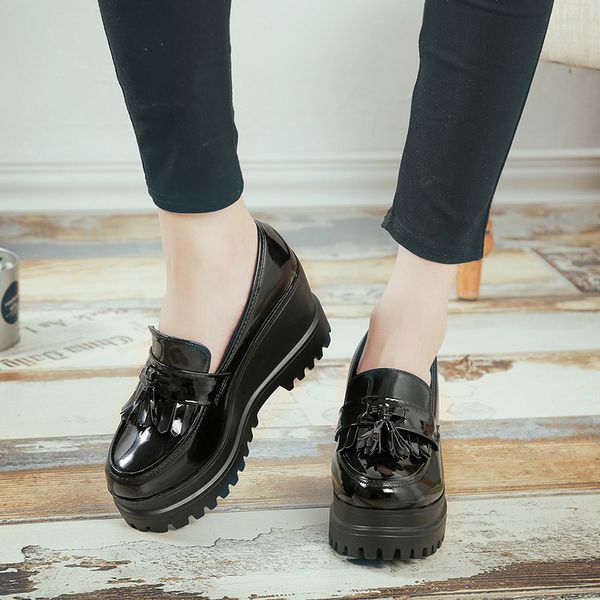 lucyever 2019 spring autumn high platform wedges pumps women tassel high heels casual shoes woman pu leather round toe shoes, Black
lucyever 2019 spring autumn high platform wedges pumps women tassel high heels casual shoes woman pu leather round toe shoes, Black