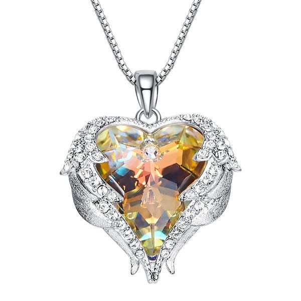 fashion- crystal heart-shaped sweater chain used in european and american popular oceanic heart necklaces, Silver
fashion- crystal heart-shaped sweater chain used in european and american popular oceanic heart necklaces, Silver