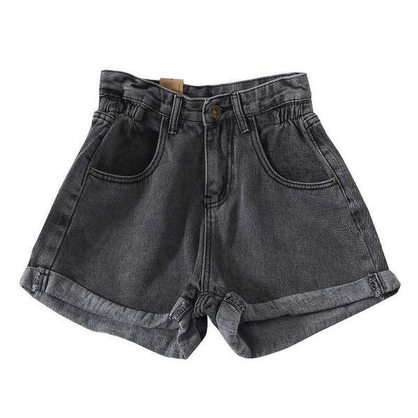 high waisted shorts for women loose-fit denim shorts women's summer rolled fashion casual female, White;black
high waisted shorts for women loose-fit denim shorts women's summer rolled fashion casual female, White;black