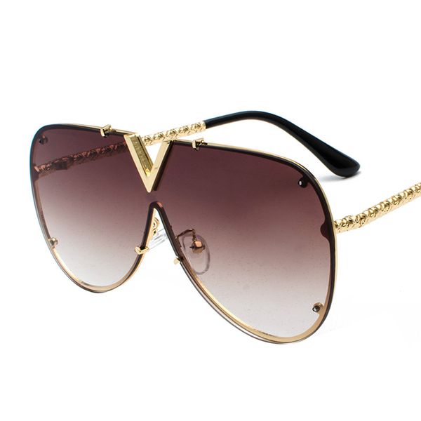 fashion mens womens brand designer sunglasses metal frame oversized personality uv400 sun glasses 9106, White;black
fashion mens womens brand designer sunglasses metal frame oversized personality uv400 sun glasses 9106, White;black