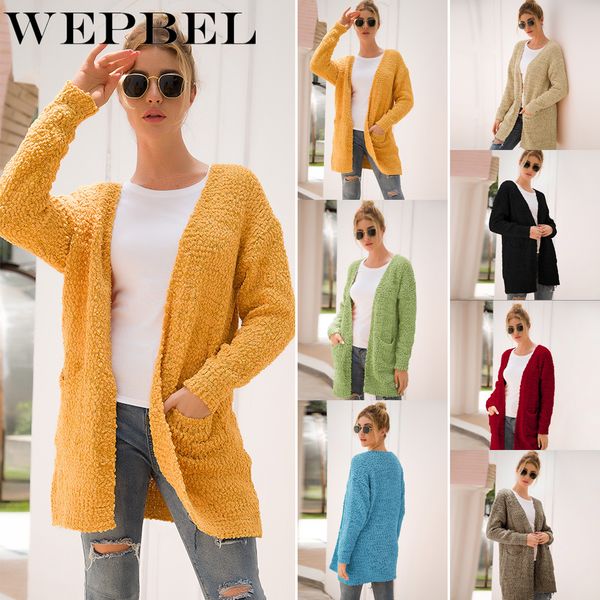 wepbel women cardigans sweater new casual fashion autumn winter pockets fleece warm open solid color full sleeve sweaters, White
wepbel women cardigans sweater new casual fashion autumn winter pockets fleece warm open solid color full sleeve sweaters, White