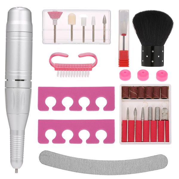 portable electric nail drill manicure pedicure acrylic nail kit with dust removal brush toe separators file drill bits set
portable electric nail drill manicure pedicure acrylic nail kit with dust removal brush toe separators file drill bits set