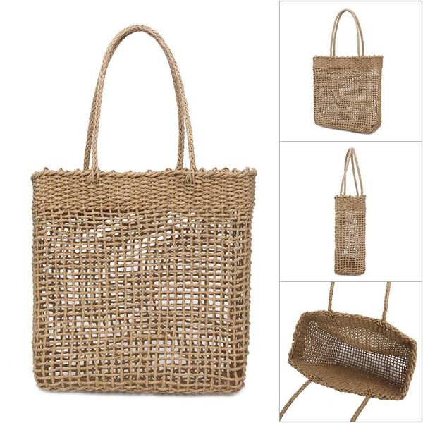women handbag hollow handmade straw woven tote large capacity summer beach shoulder bag party o66
women handbag hollow handmade straw woven tote large capacity summer beach shoulder bag party o66