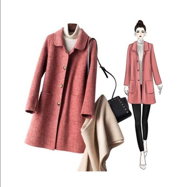 retro wool coats female autumn winter pocket woolen coat fashion single-breasted temperament mid-length overcoat invierno z435, Black
retro wool coats female autumn winter pocket woolen coat fashion single-breasted temperament mid-length overcoat invierno z435, Black