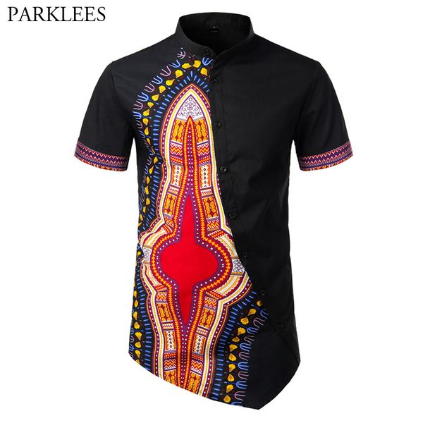 mens african dashiki patchwork shirt 2019 brand stand collar obique button irregular hem chemise homme african clothing xxl, White;black
mens african dashiki patchwork shirt 2019 brand stand collar obique button irregular hem chemise homme african clothing xxl, White;black