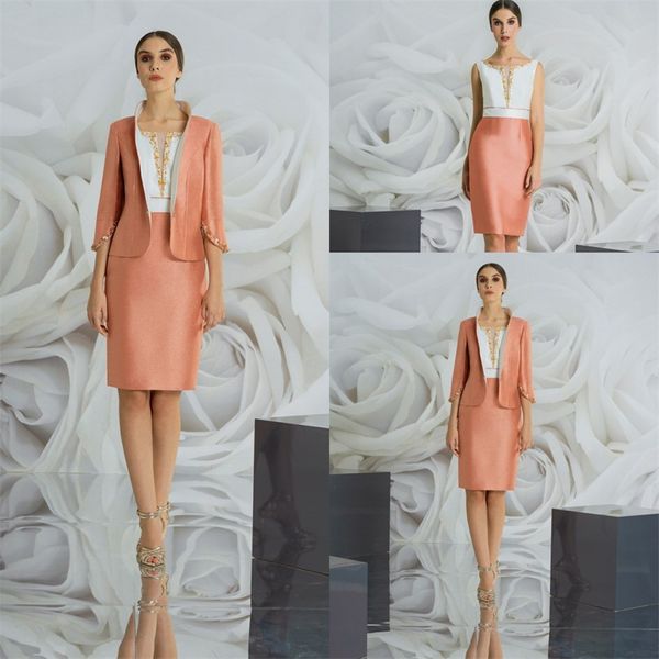 2020 two piece mother of the bride dresses a line strapless beaded satin wedding guest gowns knee length mother gown with outsuit, Black;red
2020 two piece mother of the bride dresses a line strapless beaded satin wedding guest gowns knee length mother gown with outsuit, Black;red