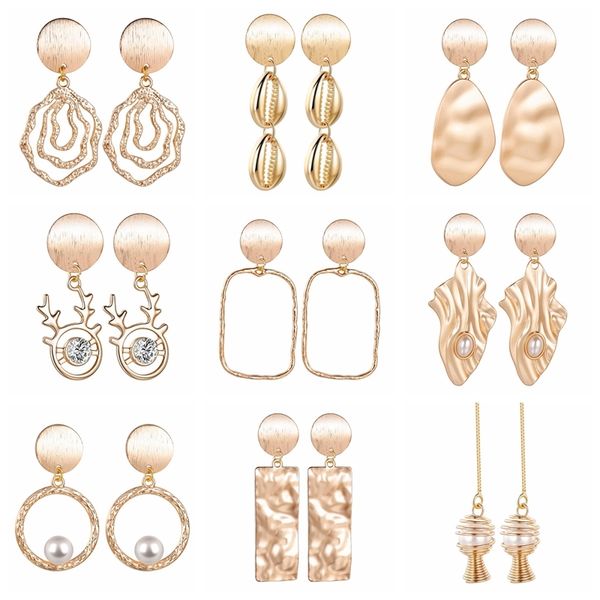 gold handmade geometric big earrings women ladies crystal pearl statement jewelry simple stud drop dangle long fashion earrings, Silver
gold handmade geometric big earrings women ladies crystal pearl statement jewelry simple stud drop dangle long fashion earrings, Silver