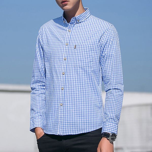 4 colors men shirt breathable long sleeve plaid shirts male casual streetwear fashion slim fit camisa masculina autumn clothing, White;black
4 colors men shirt breathable long sleeve plaid shirts male casual streetwear fashion slim fit camisa masculina autumn clothing, White;black