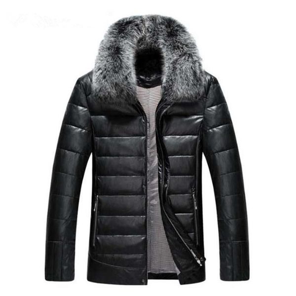 2017 autumn and winter high-grade men down jacket leather jacket business casual warm men coat windproof solid color collar, Black
2017 autumn and winter high-grade men down jacket leather jacket business casual warm men coat windproof solid color collar, Black