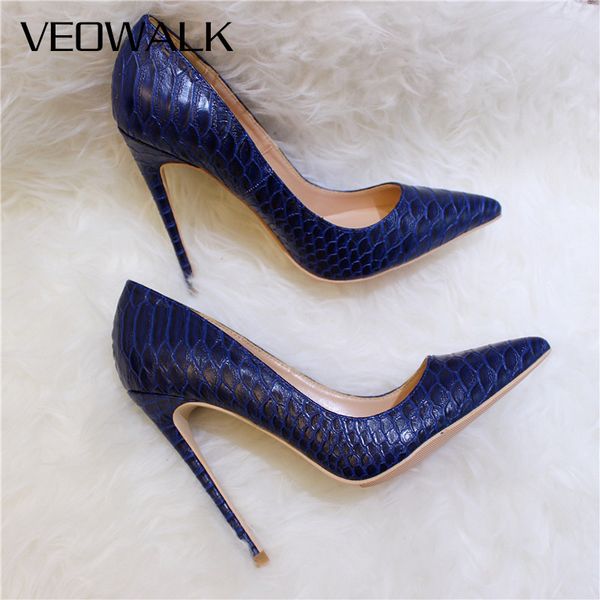 veowalk women snake skin embossed high heel shoes italian style navy blue fashion ladies extremely high stilettos pumps y200111, Black
veowalk women snake skin embossed high heel shoes italian style navy blue fashion ladies extremely high stilettos pumps y200111, Black