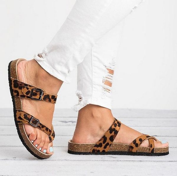 sandals women flats retro women's leopard print flats sandals beach shoes thick-soled cork slippers #s, Black
sandals women flats retro women's leopard print flats sandals beach shoes thick-soled cork slippers #s, Black