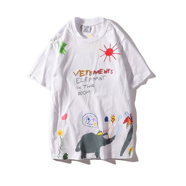 early spring new hand-painted graffiti animal letter round neck loose fashion wild t-shirt female tide, White
early spring new hand-painted graffiti animal letter round neck loose fashion wild t-shirt female tide, White
