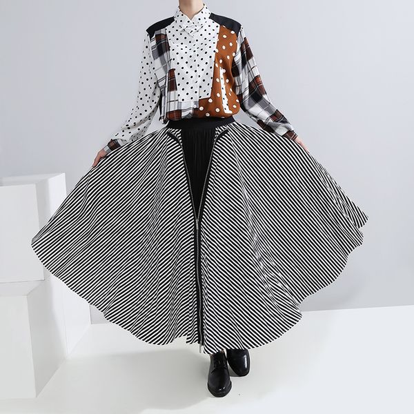 mevgowomen twill big hem pleated zipper skirt high waist draped elastic waist a line skirt 2019 fashion korean skirts hd1379, Black
mevgowomen twill big hem pleated zipper skirt high waist draped elastic waist a line skirt 2019 fashion korean skirts hd1379, Black