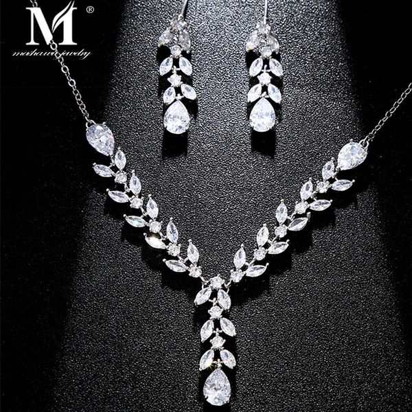 mashawu charm gorgeous cubic zircon white gold color new crystal earrings necklace set for women jewelry accessories gift, Silver
mashawu charm gorgeous cubic zircon white gold color new crystal earrings necklace set for women jewelry accessories gift, Silver
