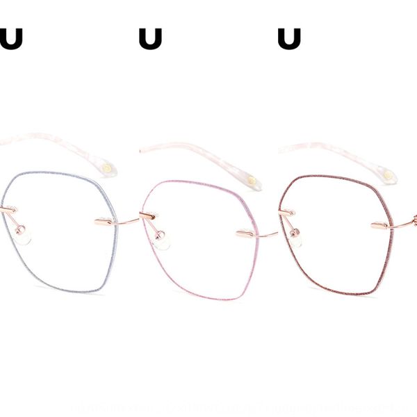 d home irregular frameless cutting pearl glasses female crystal flash powder pearl border blue light plain glasses, Silver
d home irregular frameless cutting pearl glasses female crystal flash powder pearl border blue light plain glasses, Silver